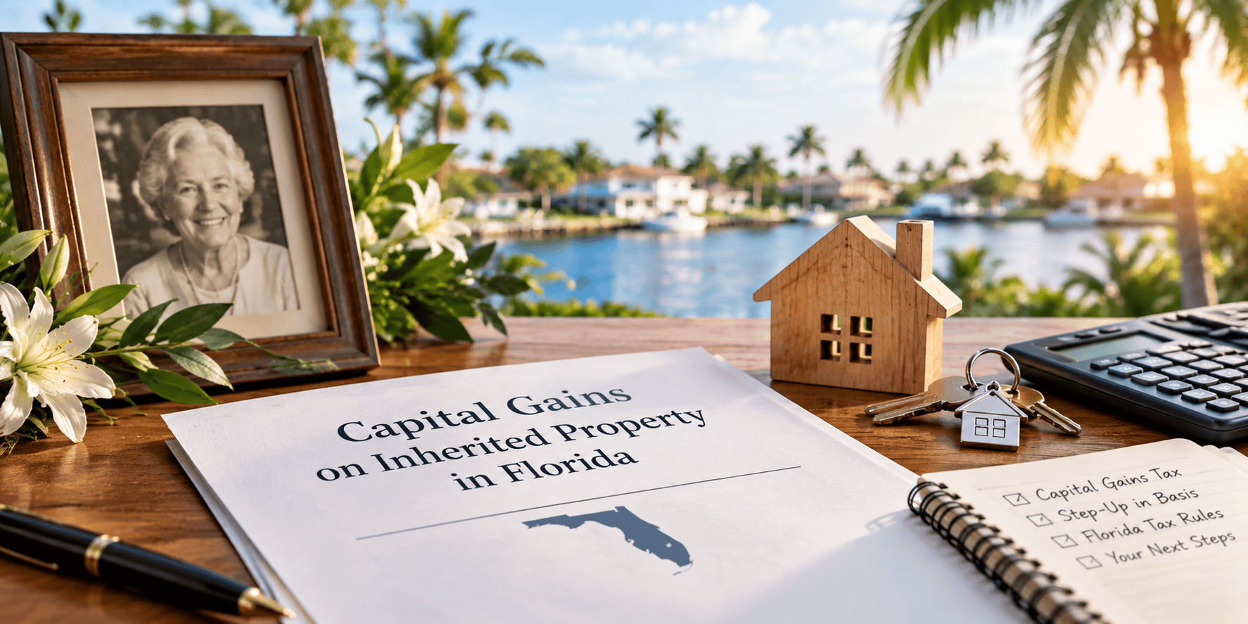 Photo showing capital gains tax documents on a desk